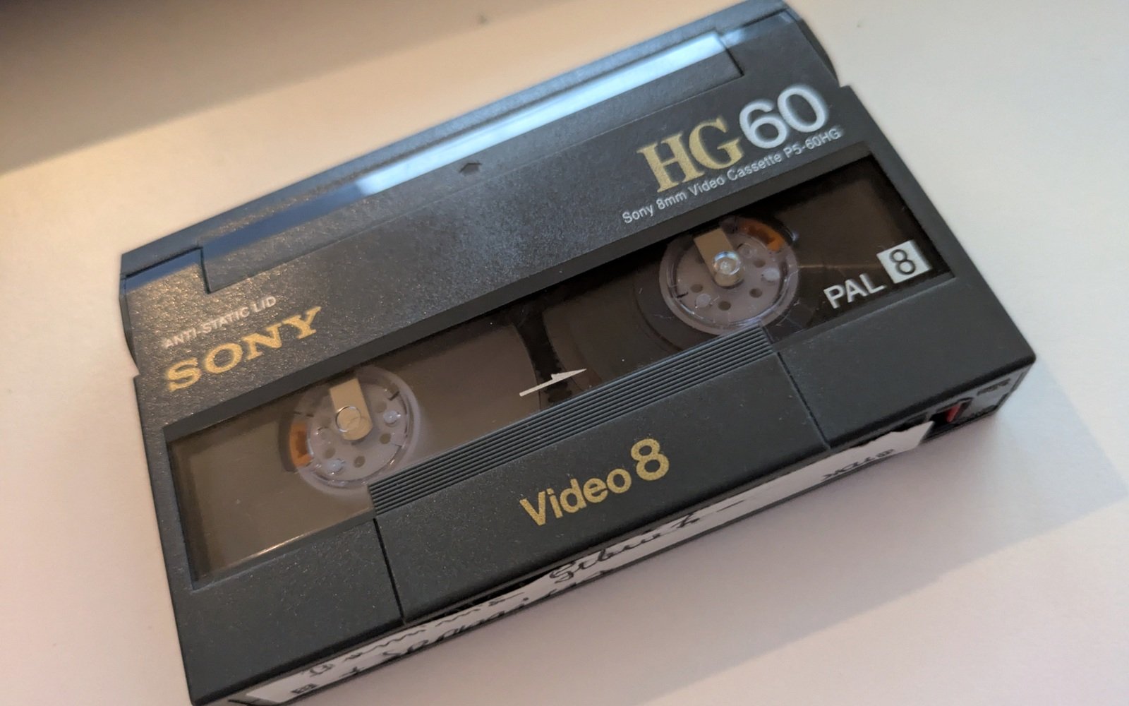Video8-Kassette für die digitale Archivierung.