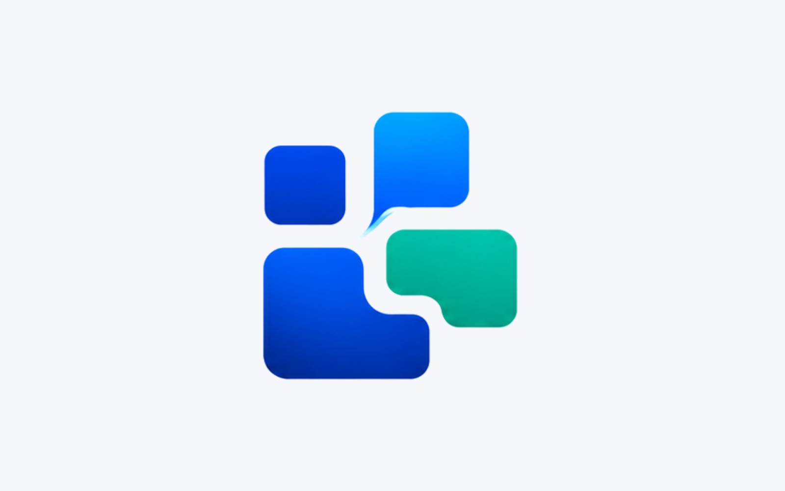 Symbol von MES.Work: verbundene blaue und grüne Bausteine.